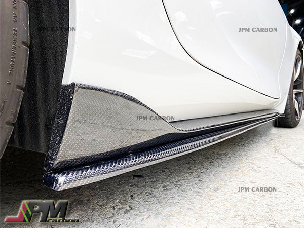 MX Style Carbon Fiber Side Skirt Expansion Lips For 2019-2026 Toyota GR Supra A90 A91