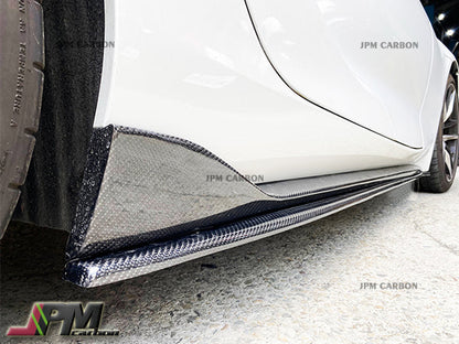 MX Style Carbon Fiber Side Skirt Expansion Lips For 2019-2026 Toyota GR Supra A90 A91