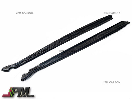 MX Style Carbon Fiber Side Skirt Expansion Lips For 2019-2026 Toyota GR Supra A90 A91