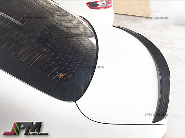 B Style Carbon Fiber Trunk Spoiler Fits For 2015-2021 Mercedes-Benz W205 C-Class Sedan Only