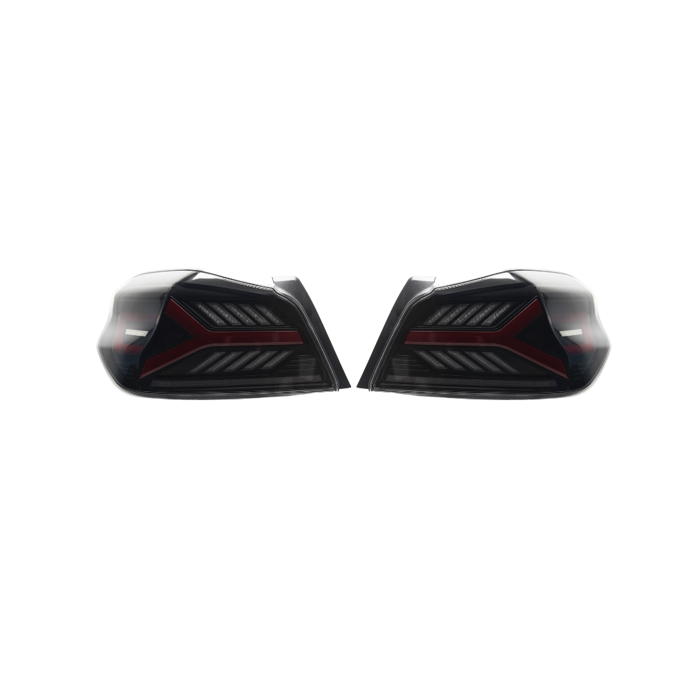 JDMuscle 15-21 WRX/STI Version LB Sequential LED Tail Lights Clear Lens with Black Base