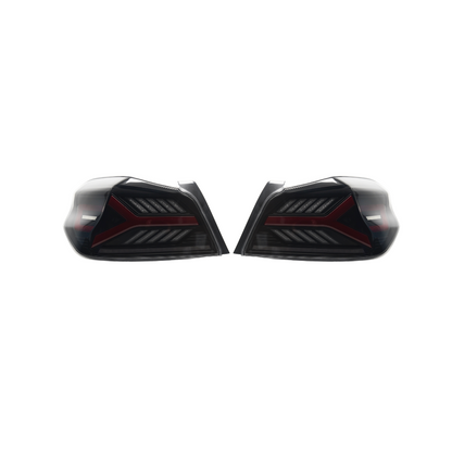 JDMuscle 15-21 WRX/STI Version LB Sequential LED Tail Lights Clear Lens with Black Base