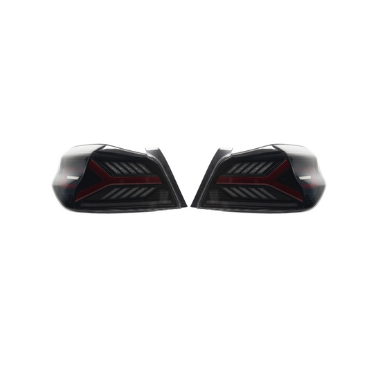 JDMuscle 15-21 WRX/STI Version LB Sequential LED Tail Lights Clear Lens with Black Base