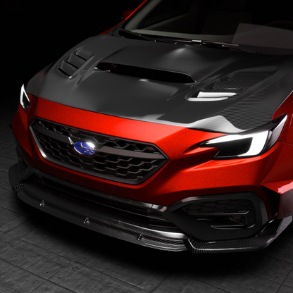 JDMuscle [22-25 WRX] Carbon Fiber Naga Style Front Bumper Lip