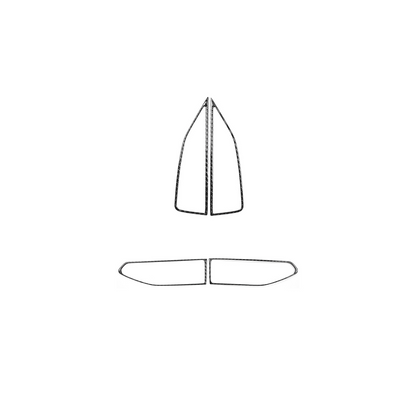 JDMuscle [22-25 WRX] P&S Series Carbon Fiber AC Trim Covers 4 PC | Black Carbon Fiber/ Red Carbon Fiber