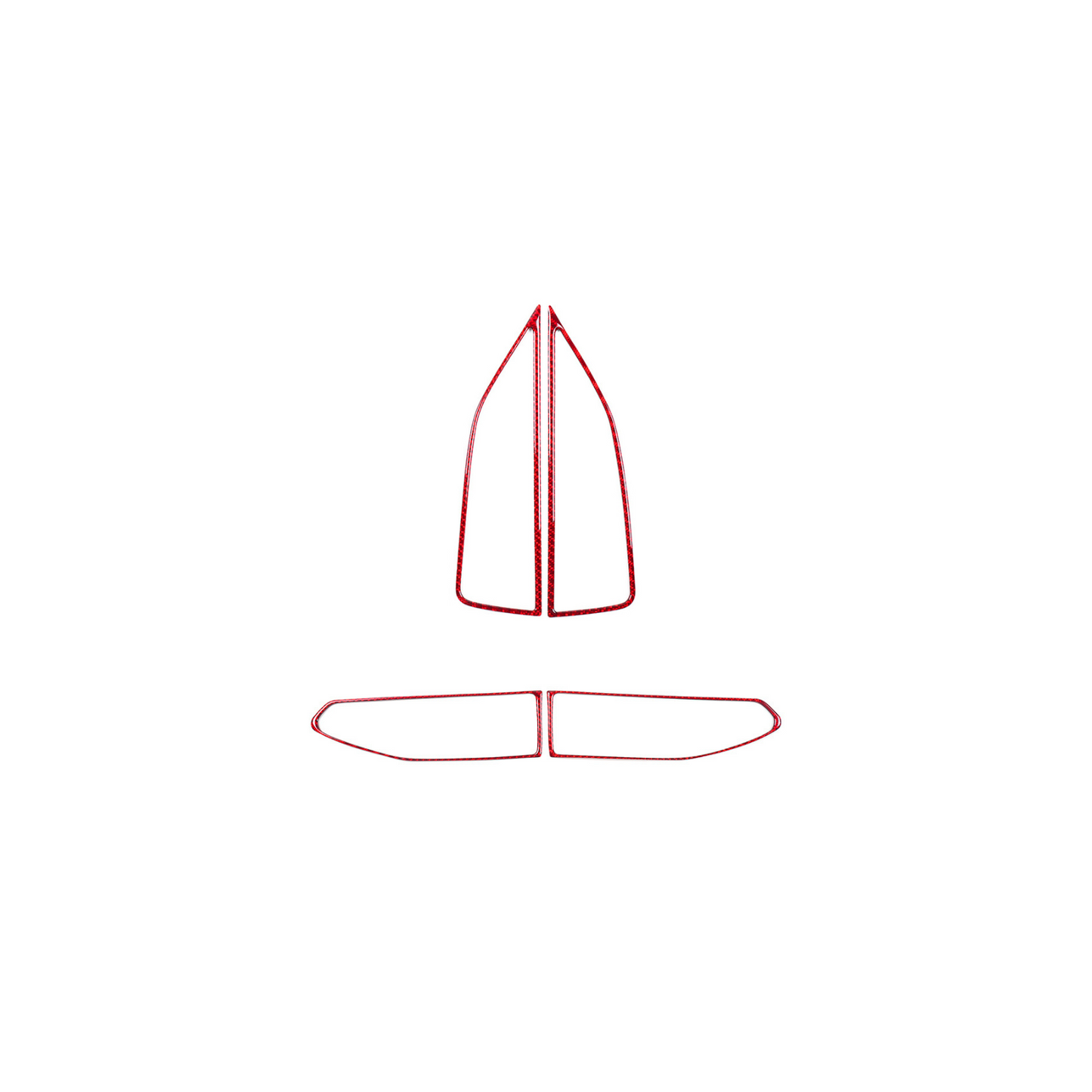 JDMuscle [22-25 WRX] P&S Series Carbon Fiber AC Trim Covers 4 PC | Black Carbon Fiber/ Red Carbon Fiber