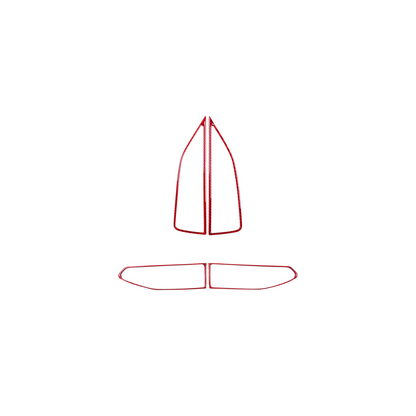 JDMuscle [22-25 WRX] P&S Series Carbon Fiber AC Trim Covers 4 PC | Black Carbon Fiber/ Red Carbon Fiber