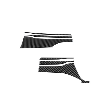 JDMuscle [22-25 WRX] P&S Series Carbon Fiber Dash Trim Covers 6 PC | Black Carbon Fiber/ Red Carbon Fiber