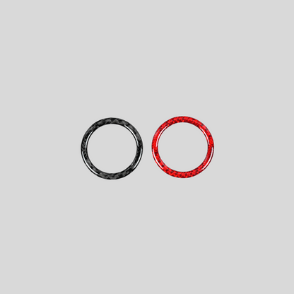 JDMuscle [22-25 WRX] P&S Series Carbon Fiber Ignition Keyhole Frame Cover 1 PC | Black Carbon Fiber/ Red Carbon Fiber