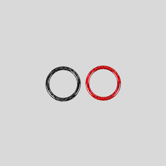 JDMuscle [22-25 WRX] P&S Series Carbon Fiber Ignition Keyhole Frame Cover 1 PC | Black Carbon Fiber/ Red Carbon Fiber