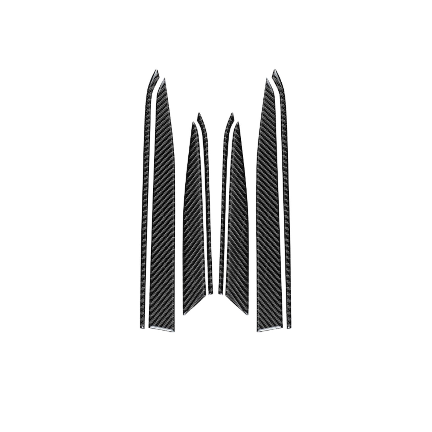 JDMuscle [22-25 WRX] P&S Series Carbon Fiber Interior Door Upper Panel Accent Covers 8 PC | Black Carbon Fiber/ Red Carbon Fiber