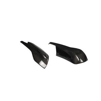 JDMuscle [22-25 WRX w/o Turn Signal] Tanso Dry Carbon Fiber Side Mirror Lower Trim Covers w/ Gloss Finish
