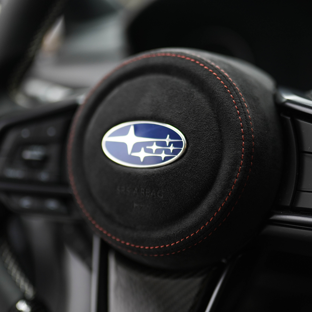 JDMuscle [22-25 WRX] Airbag Cover - Leather / Alcantara