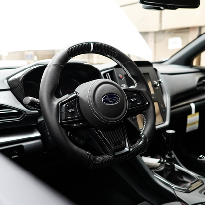 JDMuscle [22-25 WRX] Airbag Cover - Leather / Alcantara