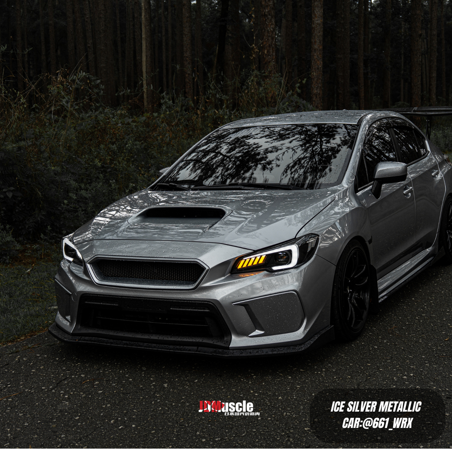 JDMuscle [18-21 WRX/STI] CS Style V2 Front Bumper Grille-Paint Matched/Gloss Black