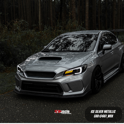 JDMuscle [18-21 WRX/STI] CS Style V2 Front Bumper Grille-Paint Matched/Gloss Black