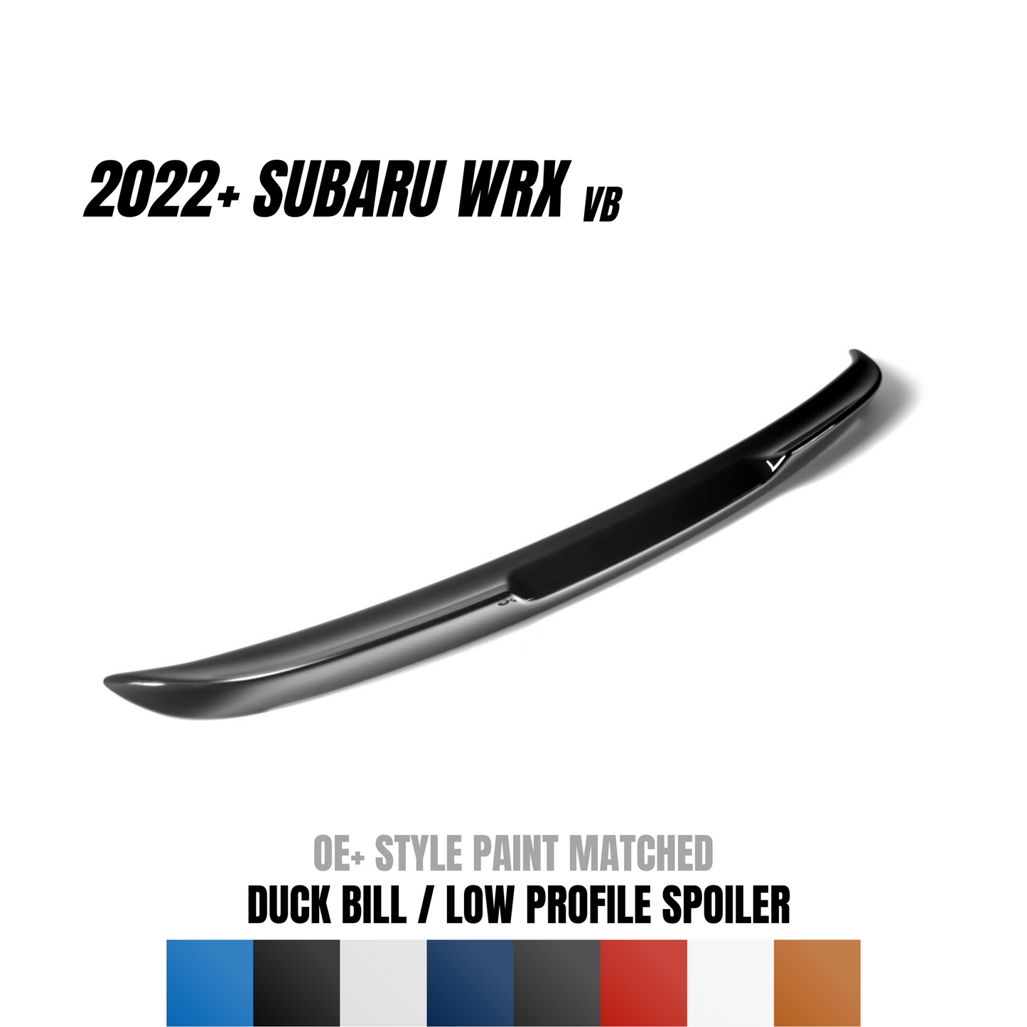 JDMuscle [22-25 WRX] STI Style Duck Bill Spoiler-Paint Matched/Gloss Black
