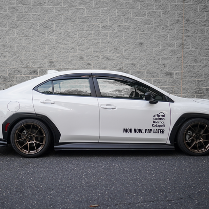 JDMuscle [22-25 WRX] V1 Rain Guards / Window Visors-Acrylic/Carbon Fiber