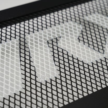 JDMuscle [22-25 WRX] Top Mount Intercooler Mesh Guard with WRX/STI Logo-Red/White