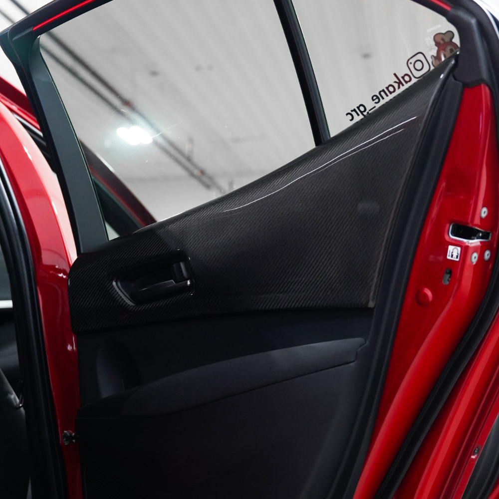 JDMuscle [23-24 Toyota GR Corolla] Carbon Fiber Upper Door Trim (Front&Rear 4PCS)