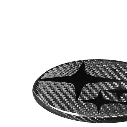JDMuscle [22-25 WRX, 15-21 WRX/STI, 18-23 Crosstrek, 17-23 Impreza] Tanso Carbon Fiber Subaru Emblem Covers Front& Back, Red/White/Blue