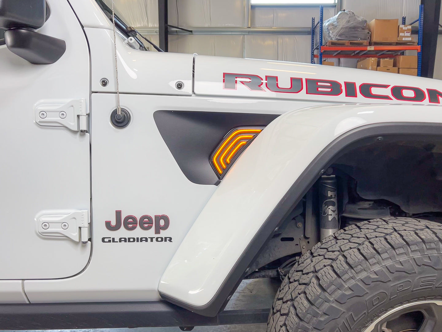 OLM LED Fender Vent Sequential Sidemarkers - 2018+ Jeep Wrangler