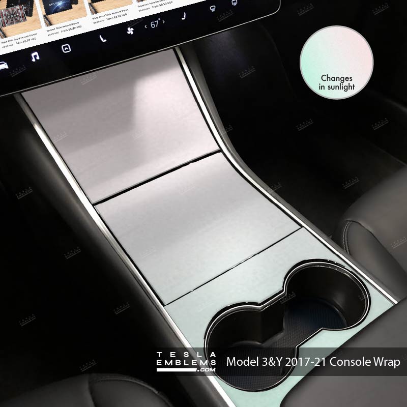 KPMF Matte Aurora Pearl | Tesla Center Console Wrap Kit | Model Y ’19-20