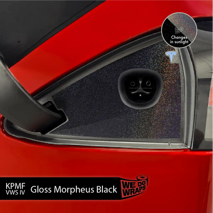 KPMF Gloss Morpheus Black Tesla Charge Port Wrap | Model S