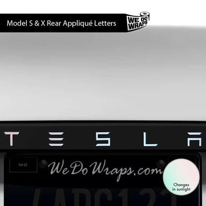 KPMF Matte Aurora Pearl Tesla Emblem Decals (Front + Back) | Model S