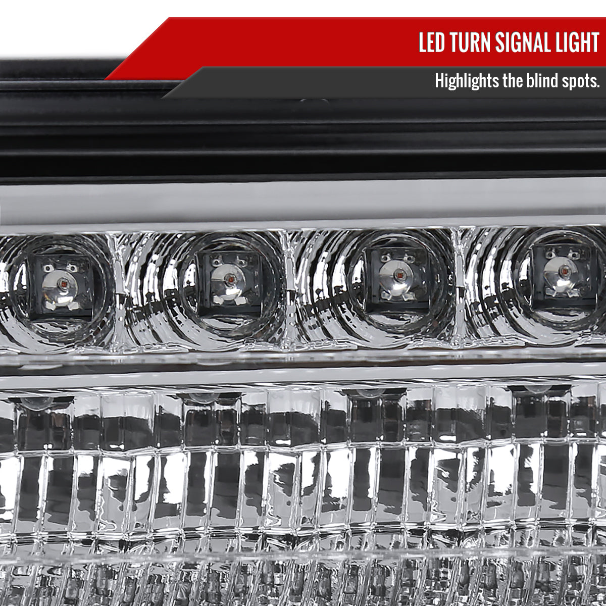 1988-1998 Chevrolet C/K Blazer/Tahoe/Silverado GMC Sierra/Yukon LED Bumper Lights (Chrome Housing/Clear Lens)