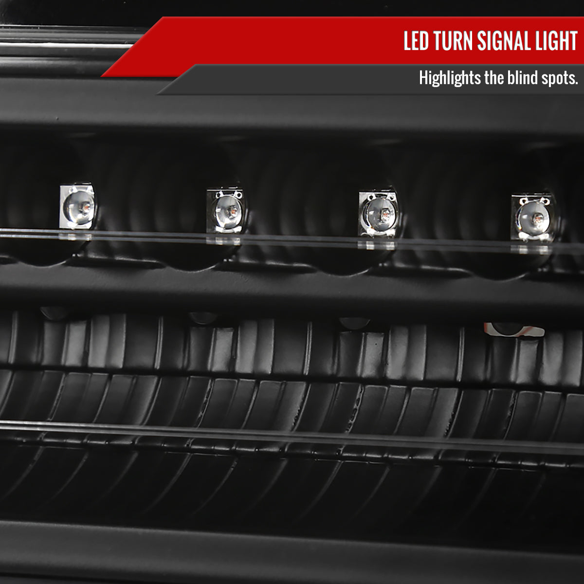 1988-1999 Chevrolet C/K Blazer/Tahoe/Silverado GMC Sierra/Yukon LED Bumper Lights (Matte Black Housing/Clear Lens)