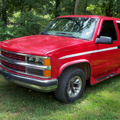 1988-1999 Chevrolet C/K Blazer/Tahoe/Silverado GMC Sierra/Yukon LED Bumper Lights (Matte Black Housing/Clear Lens)