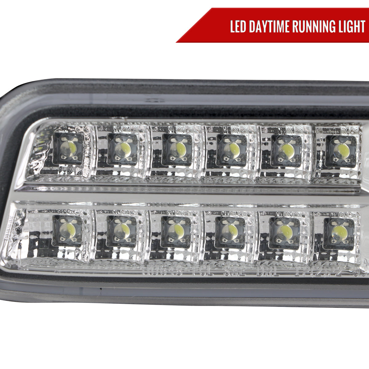 1999-2007 GMC Sierra/Yukon/Yukon XL Bumper Lights w/ Sequential Turn Signal Lights (Chrome Housing/Clear Lens)