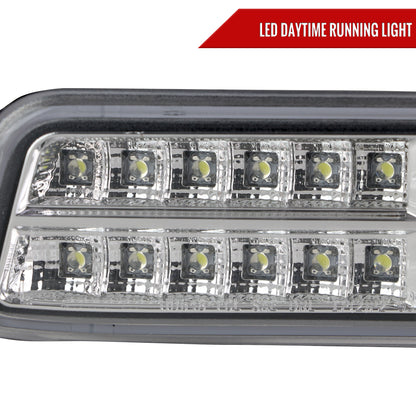 1999-2007 GMC Sierra/Yukon/Yukon XL Bumper Lights w/ Sequential Turn Signal Lights (Chrome Housing/Clear Lens)