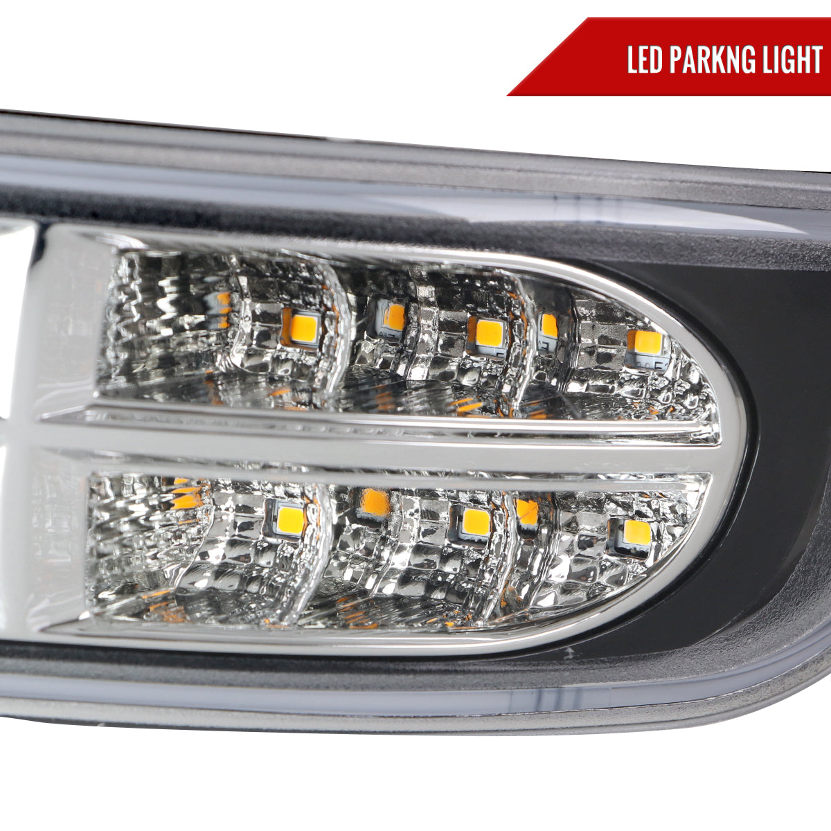 1999-2007 GMC Sierra/Yukon/Yukon XL Bumper Lights w/ Sequential Turn Signal Lights (Chrome Housing/Clear Lens)