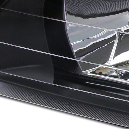 1995-2001 Subaru Impreza Factory Style Crystal Headlights w/ Amber Lens Corner Signal Lights (Matte Black Housing/Clear Lens)