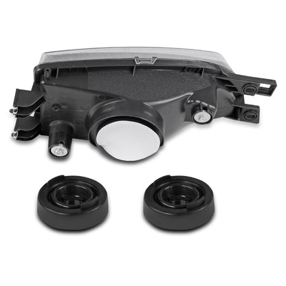 1995-2001 Subaru Impreza Factory Style Crystal Headlights w/ Amber Lens Corner Signal Lights (Matte Black Housing/Clear Lens)