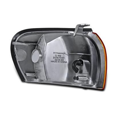 1995-2001 Subaru Impreza Factory Style Crystal Headlights w/ Amber Lens Corner Signal Lights (Matte Black Housing/Clear Lens)