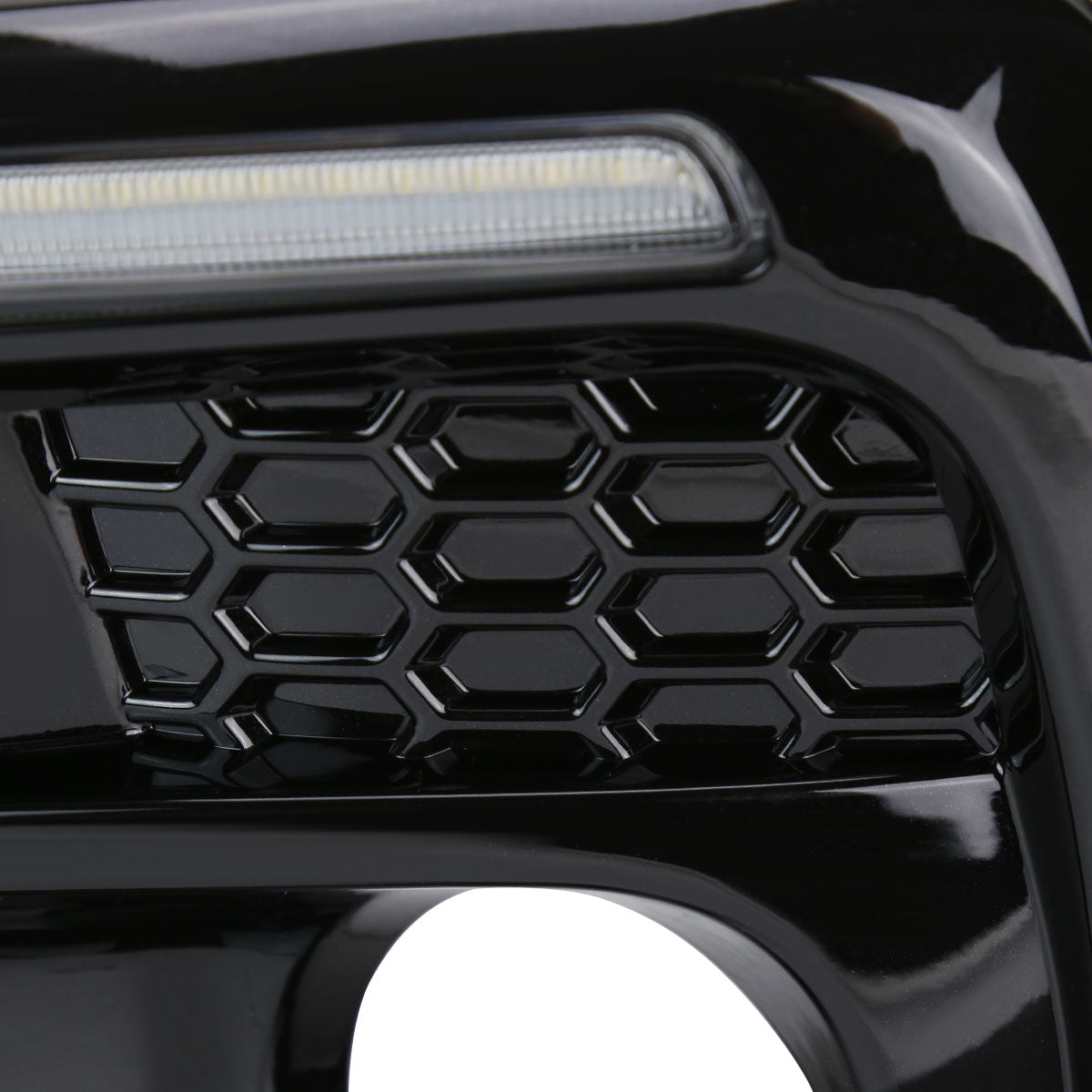2018-2021 Subaru Impreza WRX STI LED Sequential Switchback Signal Fog Light Bezels (Glossy Black Housing/Clear Lens)