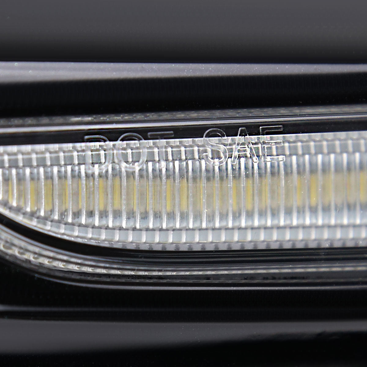 2018-2021 Subaru Impreza WRX STI LED Sequential Switchback Signal Fog Light Mesh Bezels (Glossy Black Housing/Clear Lens)