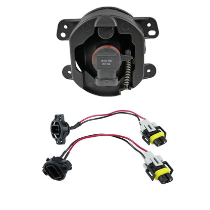 2005-2011 Chrysler 300/PT Cruiser Dodge Magnum/Journey Jeep Wrangler H8 Fog Light (Chrome Housing/Smoked Lens)