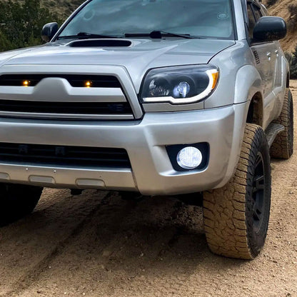 2006-2009 Toyota 4Runner 9006 HB4 Fog Lights Kit w/ Switch & Wiring Harness (Chrome Housing/Clear Lens)