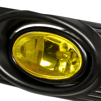 2001-2002 Honda Accord Sedan H11 Fog Lights Kit (Chrome Housing/Yellow Lens)