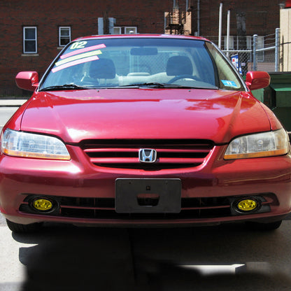2001-2002 Honda Accord Sedan H11 Fog Lights Kit (Chrome Housing/Yellow Lens)