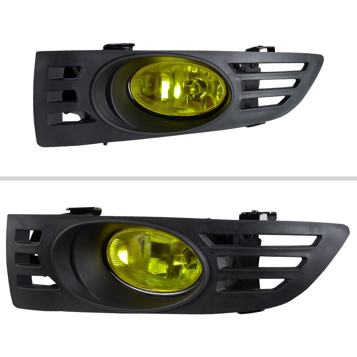 2003-2005 Honda Accord Coupe H11 Fog Lights Kit (Chrome Housing/Yellow Lens)