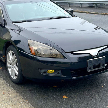 2003-2005 Honda Accord Coupe H11 Fog Lights Kit (Chrome Housing/Yellow Lens)