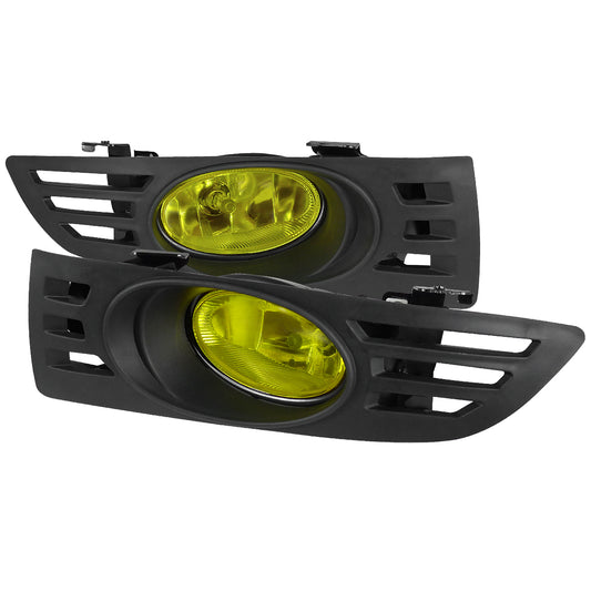2003-2005 Honda Accord Coupe H11 Fog Lights Kit (Chrome Housing/Yellow Lens)