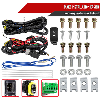 2003-2005 Honda Accord Coupe H11 Fog Lights Kit (Chrome Housing/Clear Lens)