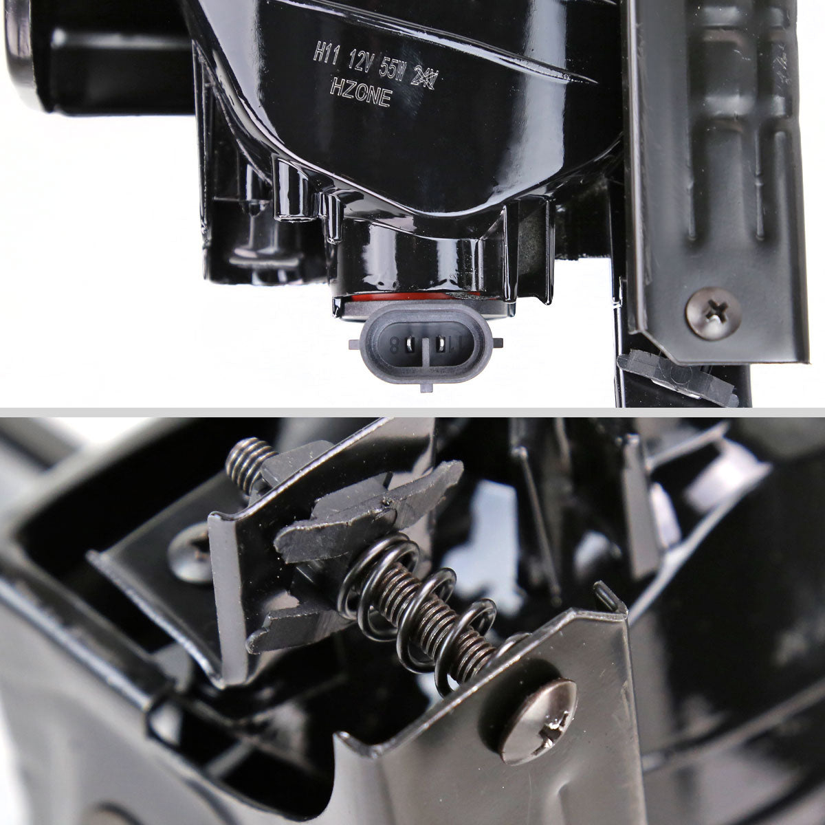 2008-2010 Honda Accord 2DR Coupe H11 Fog Lights Kit (Chrome Housing/Clear Lens)