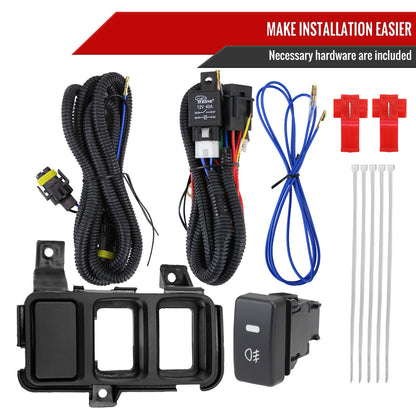 2008-2010 Honda Accord 2DR Coupe H11 Fog Lights Kit (Chrome Housing/Clear Lens)